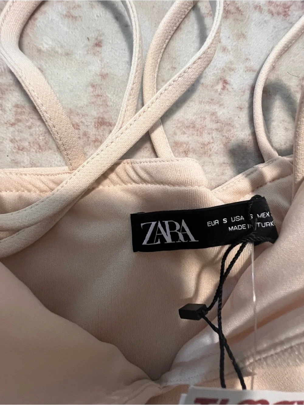 Zara beige Spaghetti-Strap Dress - Picture 2 of 2